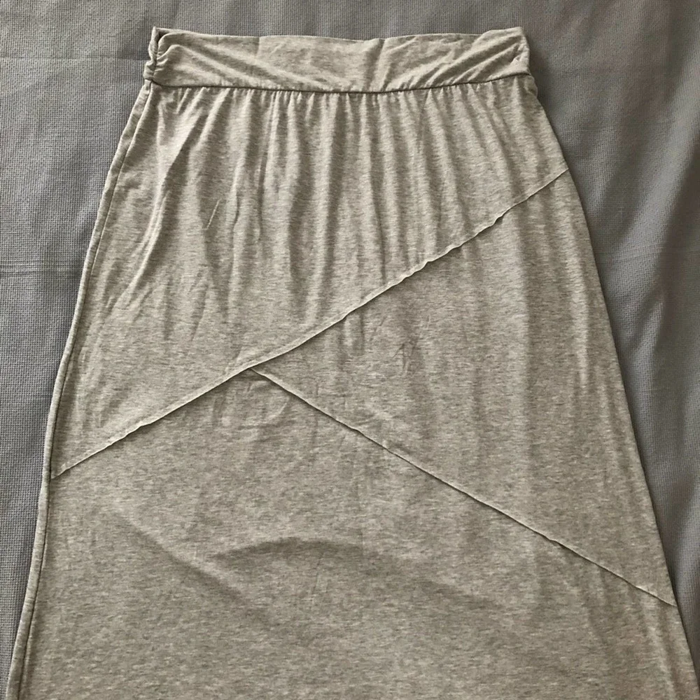 Style & Co. Heather Grey Maxi Skirt Size 3XL Plus Size Soft Knit Long Skirt